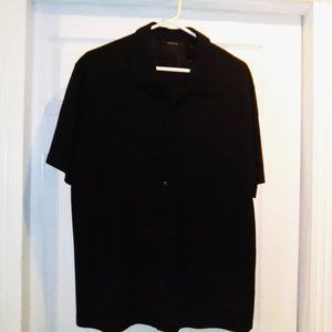 Claiborne Mens Black Large striped shirt
